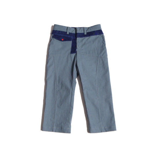 boys blue cotton dress trouser pants