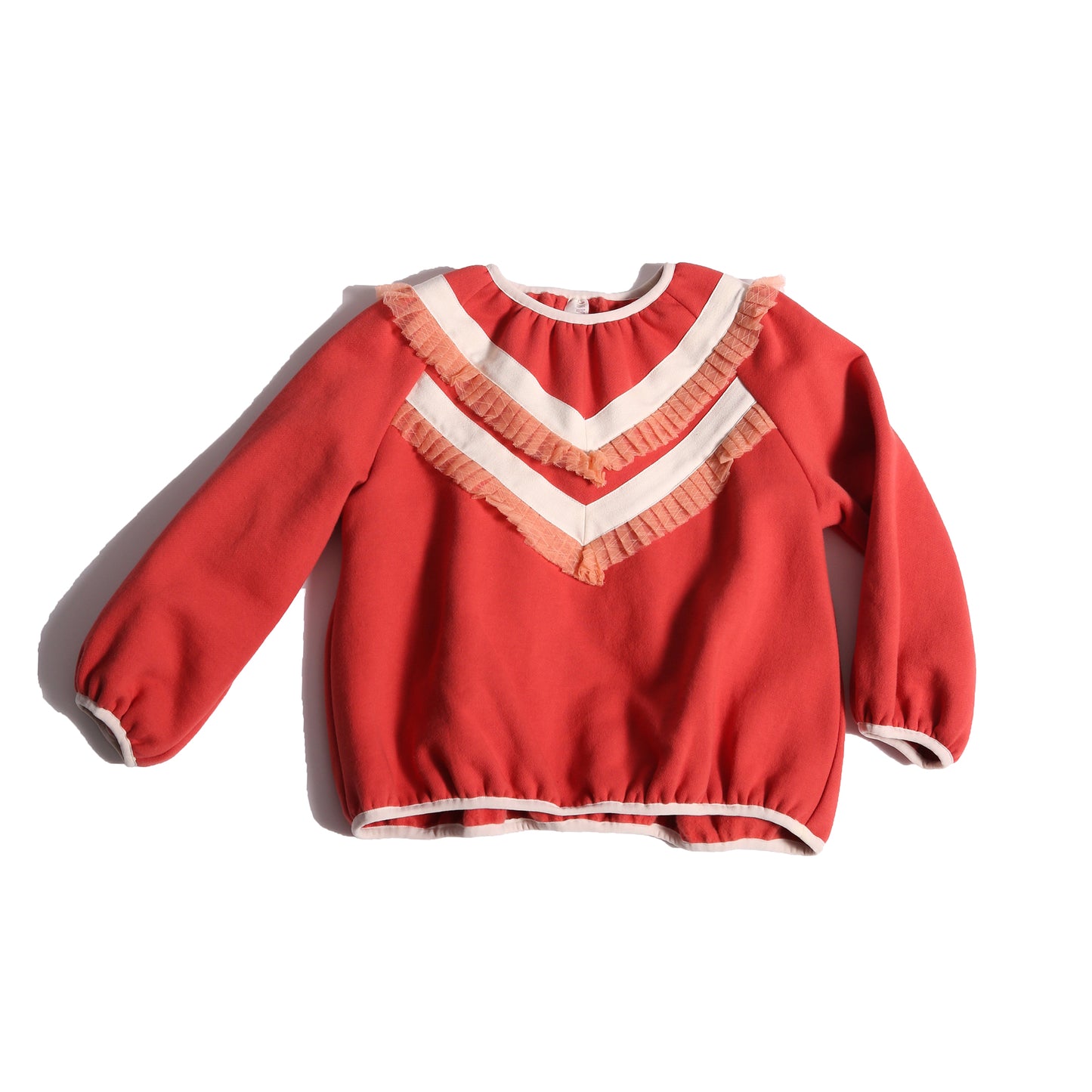 girls red fleece pullover sweatshirt