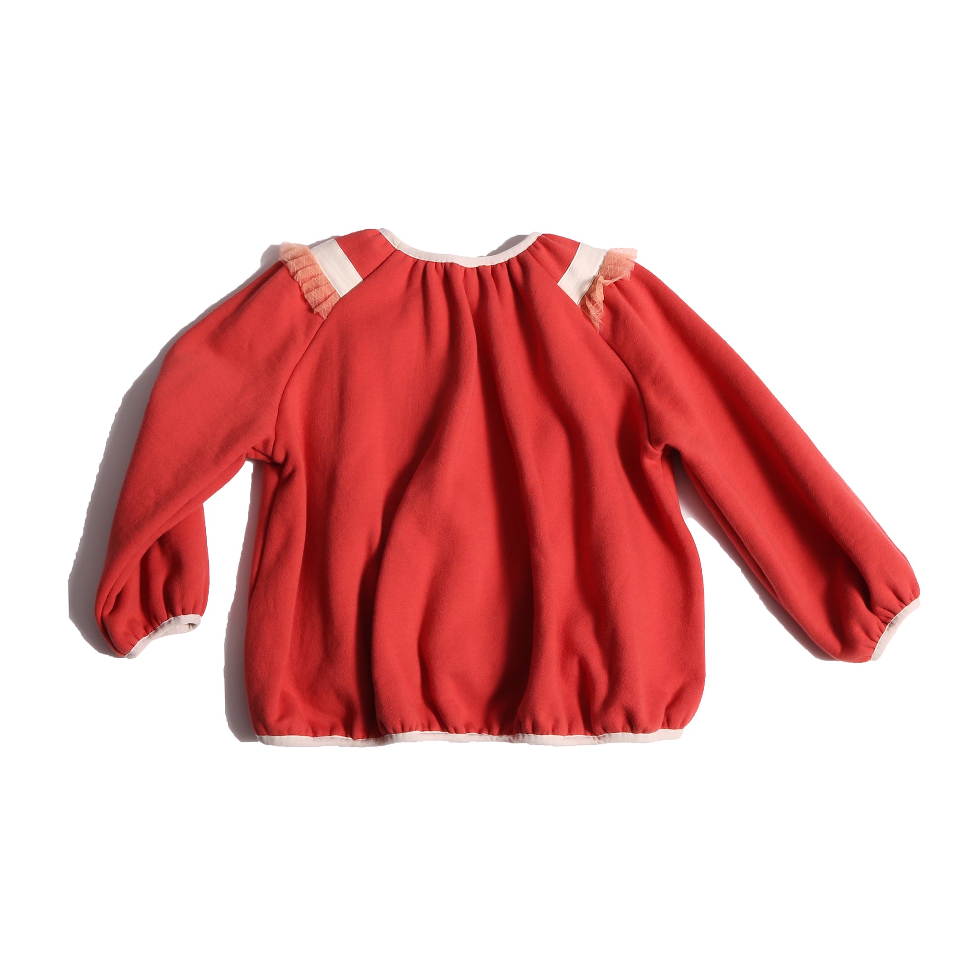 girls red fleece pullover sweatshirt