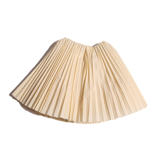 girls white pleated taffeta skirt