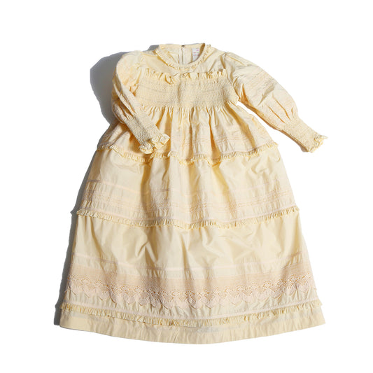 AELA SMOCKED TIERED MAXI