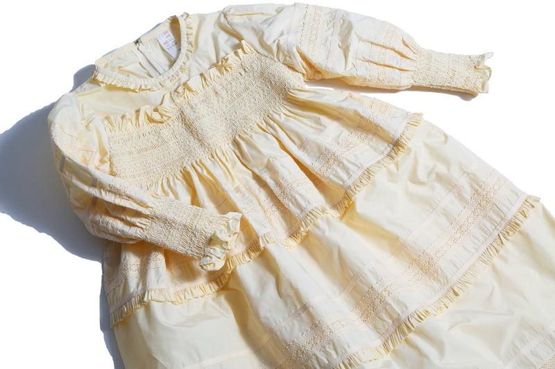 AELA SMOCKED TIERED MAXI