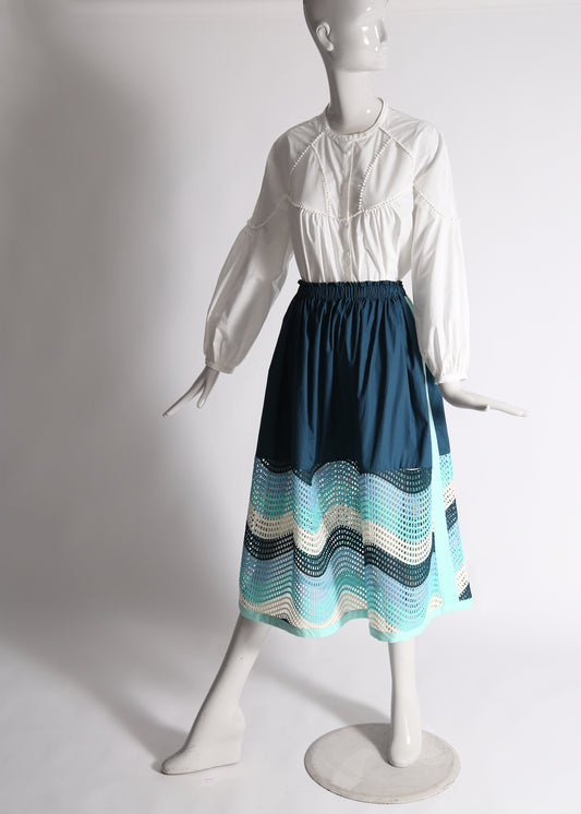 WOMEN'S MISTY MIXED MEDIA SKIRT