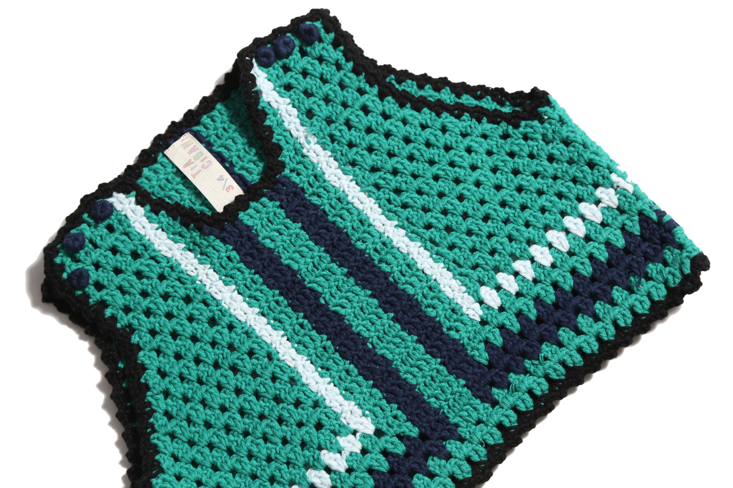 PIPER COLORBLOCK CROCHET VEST