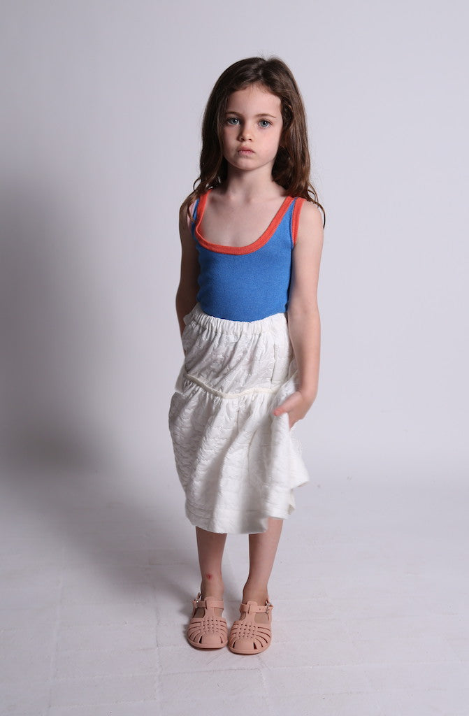 girls, tank top, sleeveless, blue, red, pink, model photo