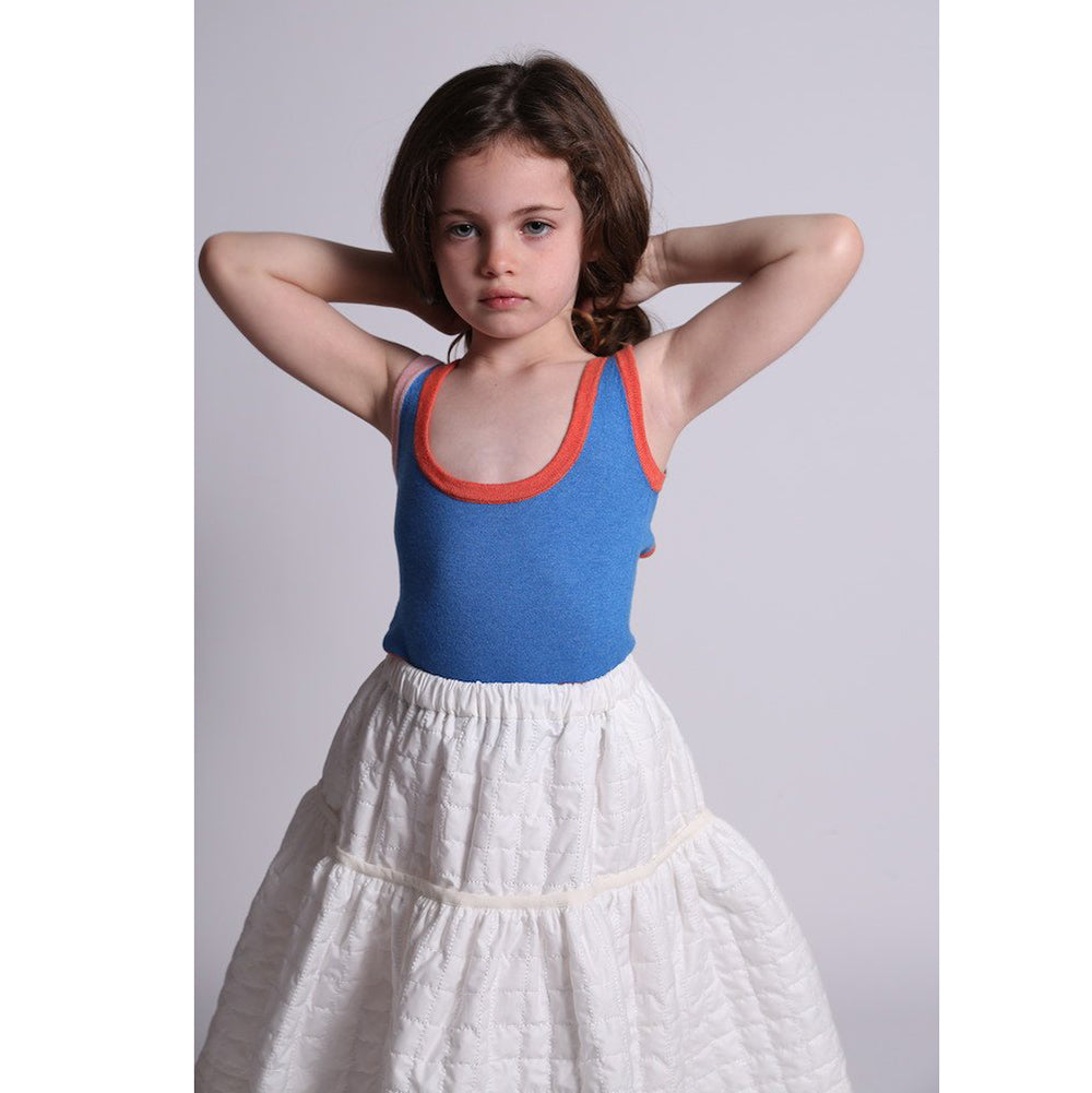 girls, tank top, sleeveless, blue, red, pink, model photo