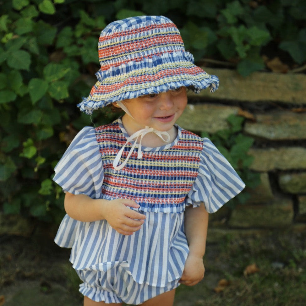 BABY SMOCKED BUCKET HAT