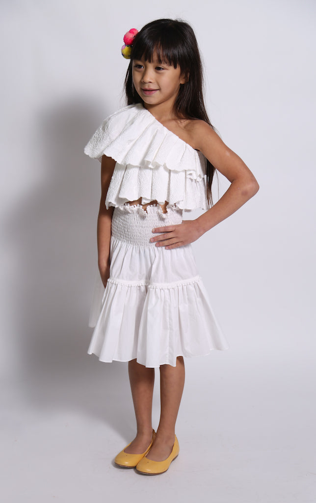 DIARRA SMOCKED SKIRT-COME-TOP