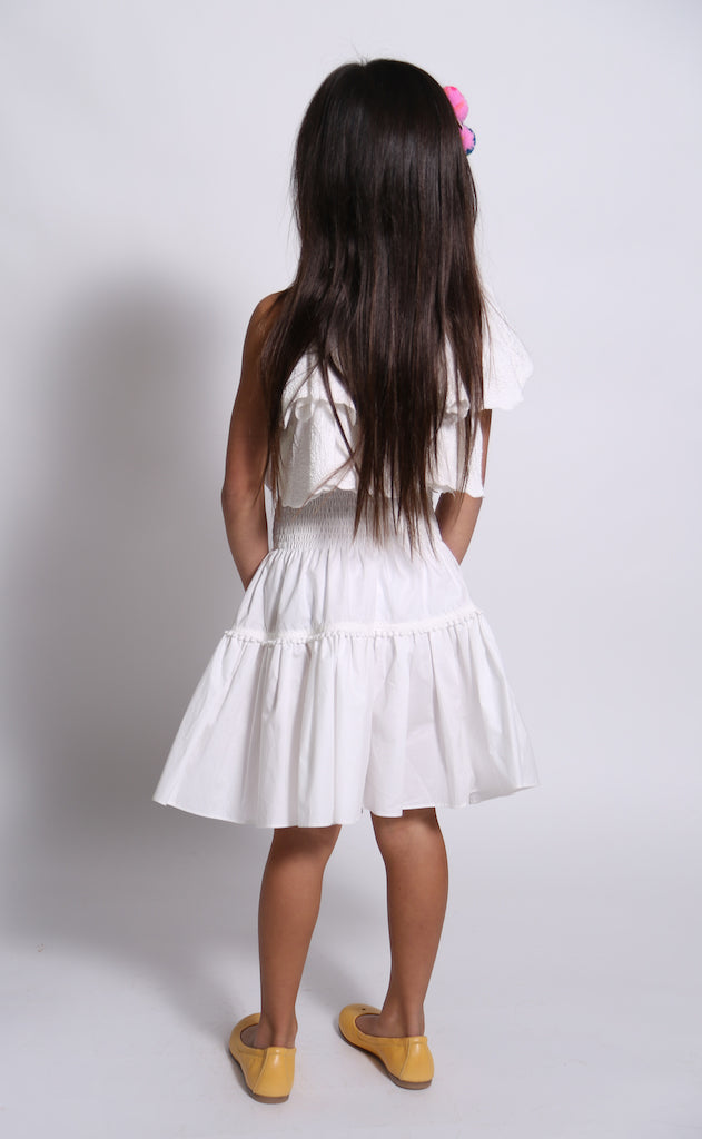 DIARRA SMOCKED SKIRT-COME-TOP