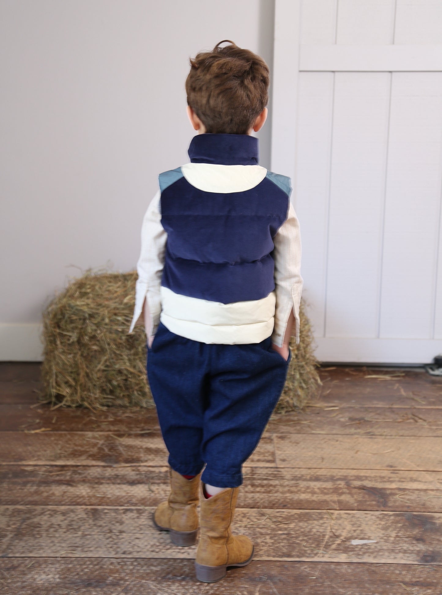 PATCHWORK DOWN FILLED VEST