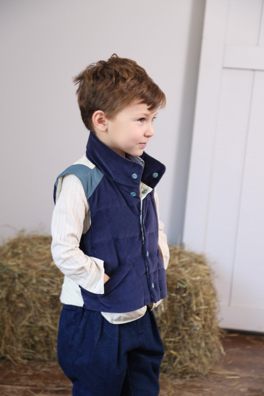 PATCHWORK DOWN FILLED VEST