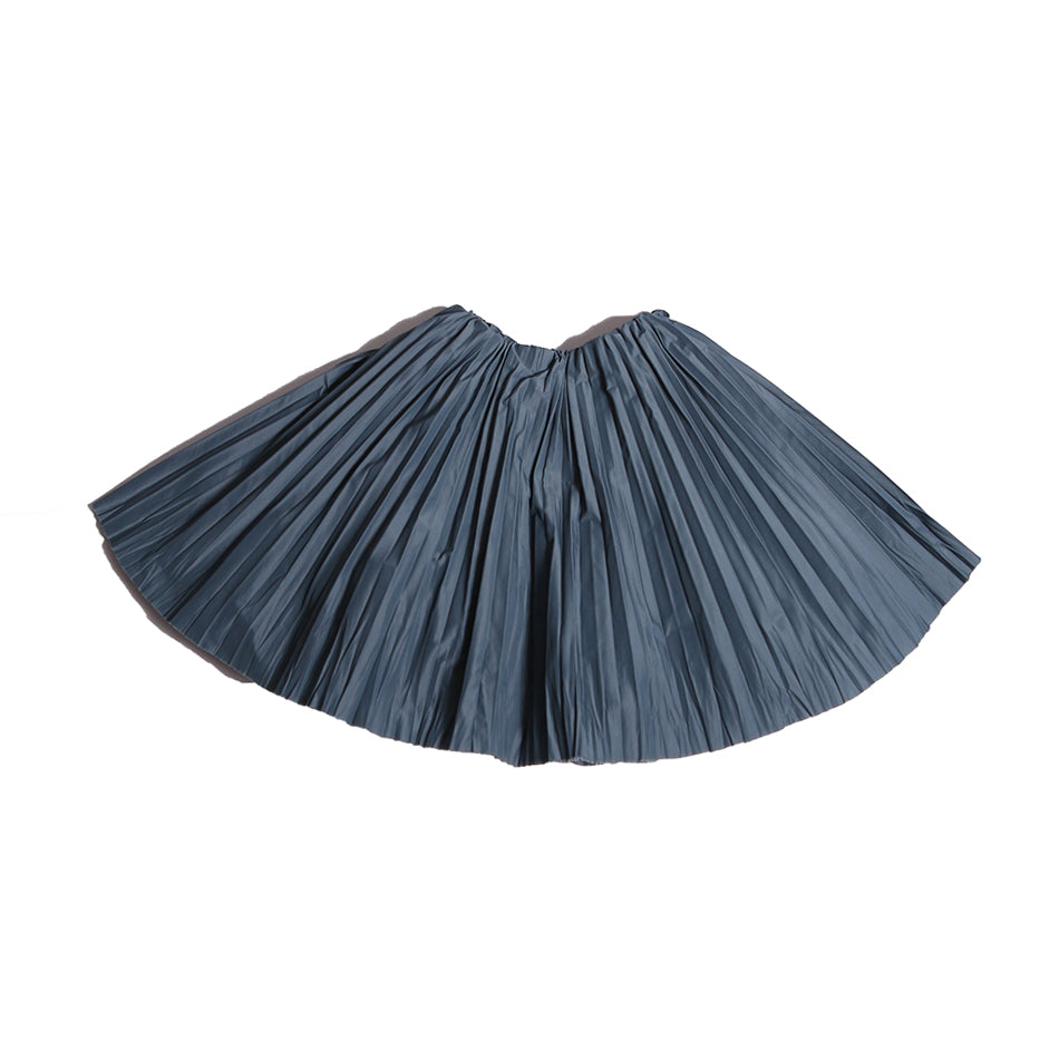 CRUSH PLEATED TEA LENGTH TWIRL SKIRT