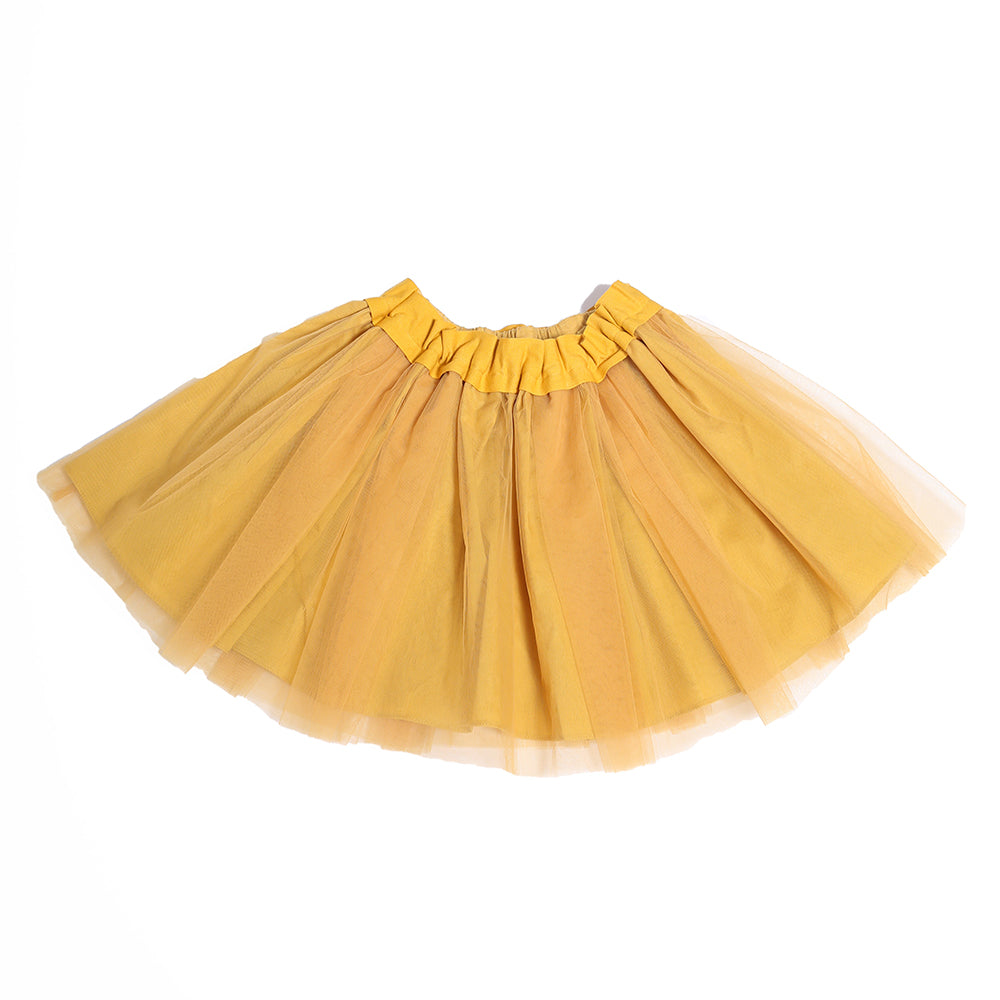 MESH OVERLAY TWIRL SKIRT