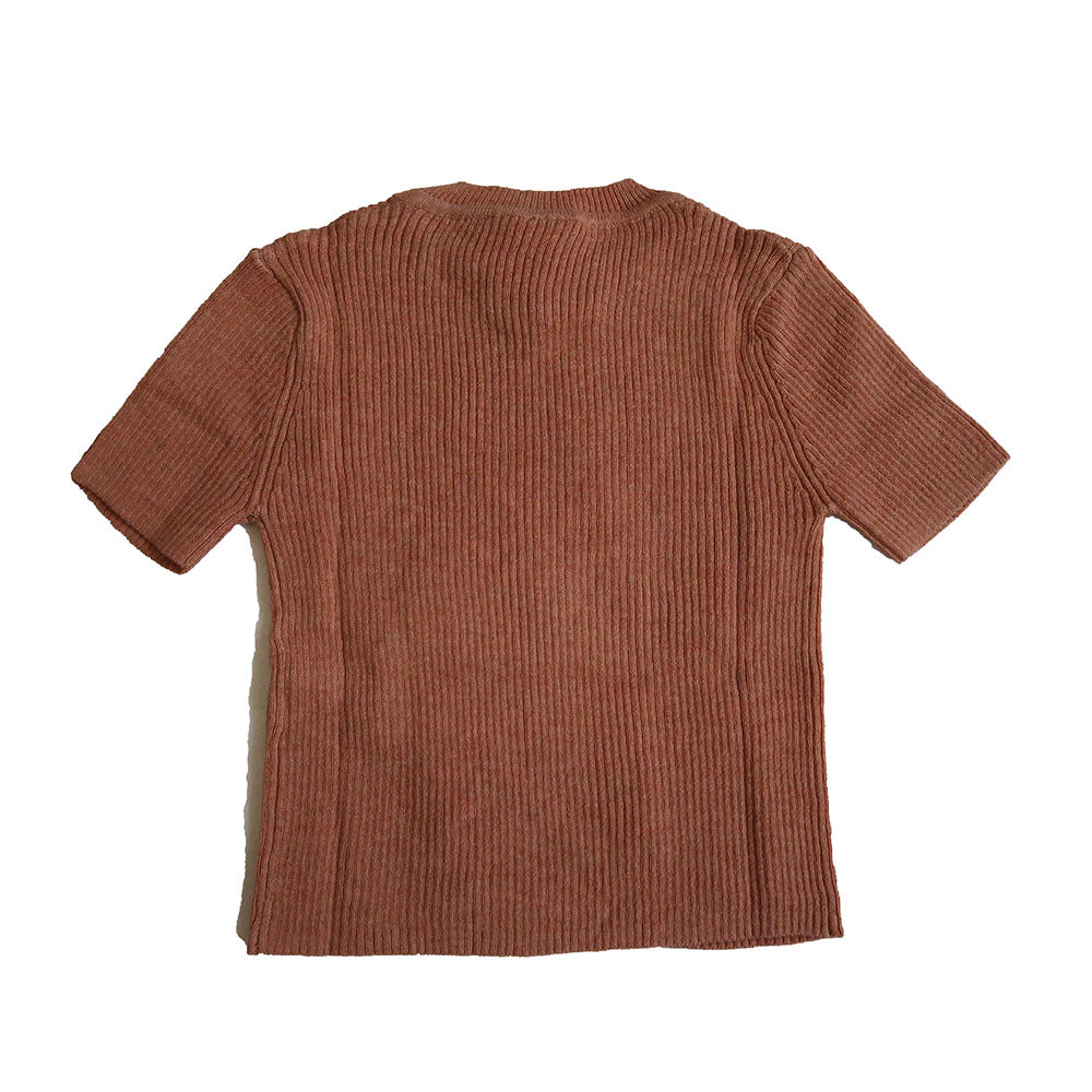 BABY SHORT SLEEVE RIBBED CREW NECK