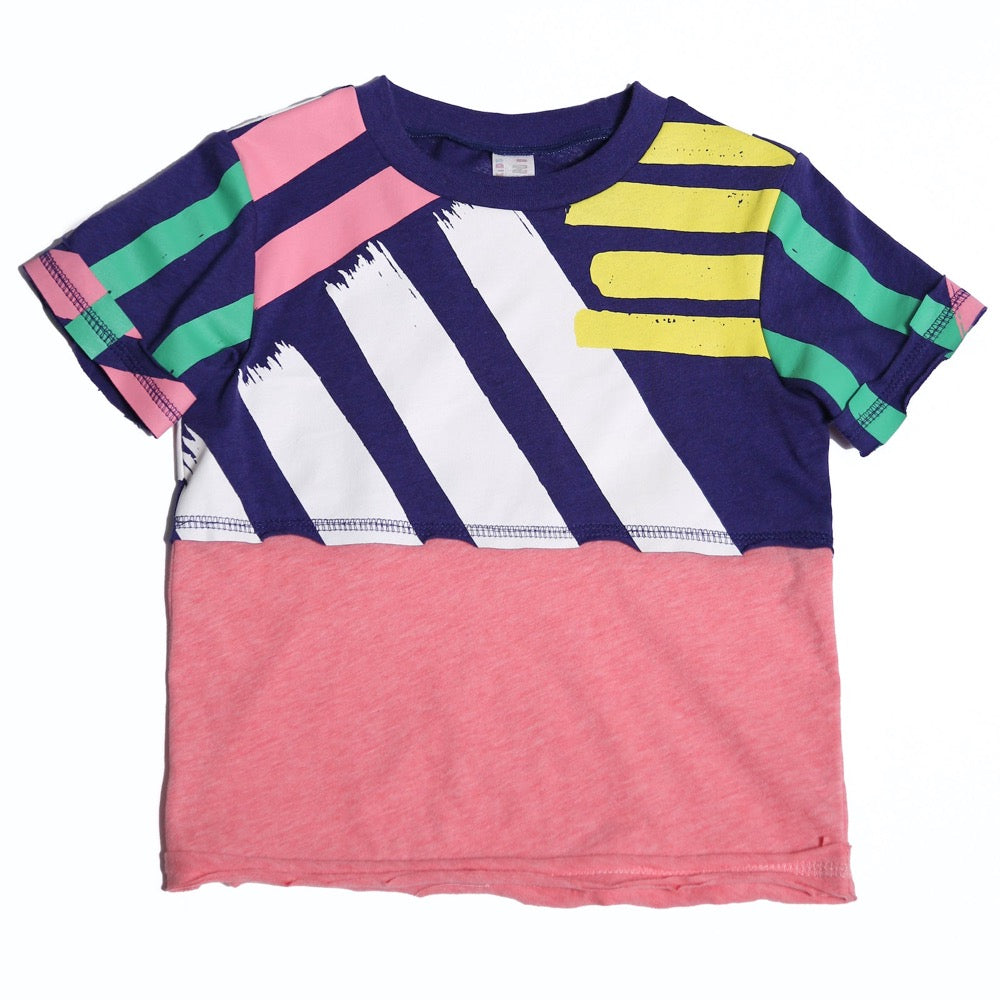 S/S PATCHWORK TEE