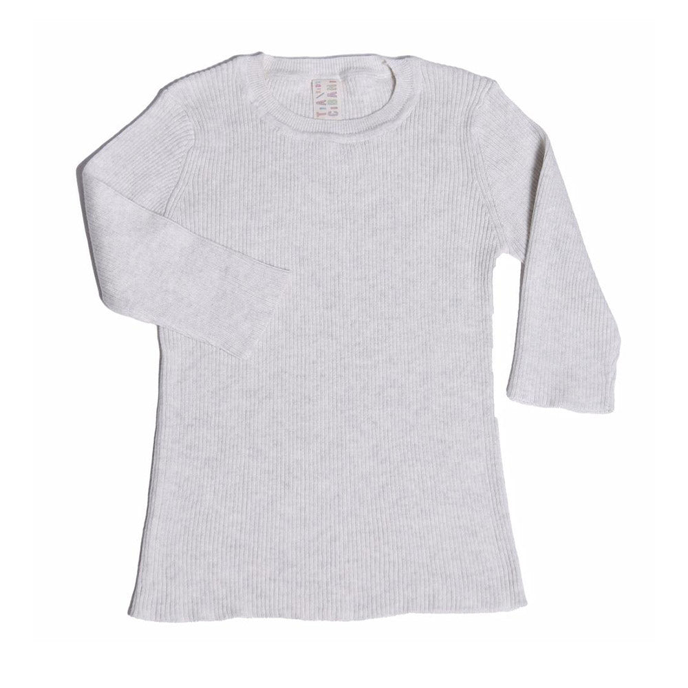 3/4 SLEEVE RIBBED CREW NECK