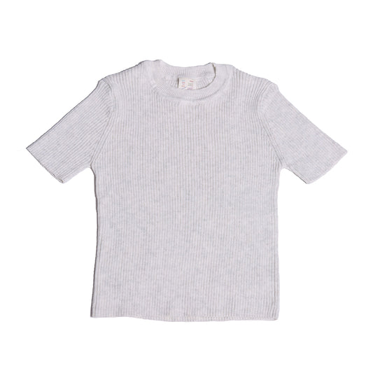 BABY SHORT SLEEVE RIBBED CREW NECK