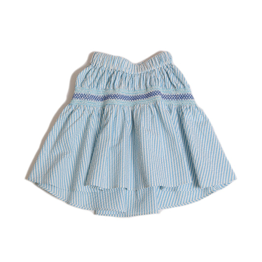 PIA DROPPED WAIST SMOCKED SKIRT